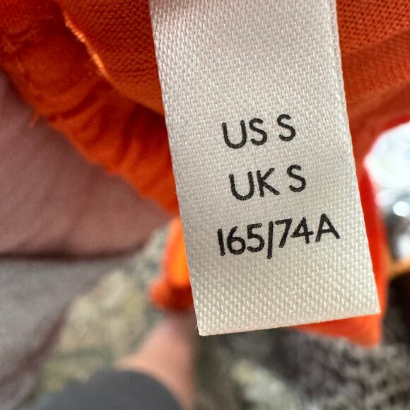 Free People Movement Pant Women S Orange Crinkle Pullon Flair Boho Athleisure - Picture 3 of 10